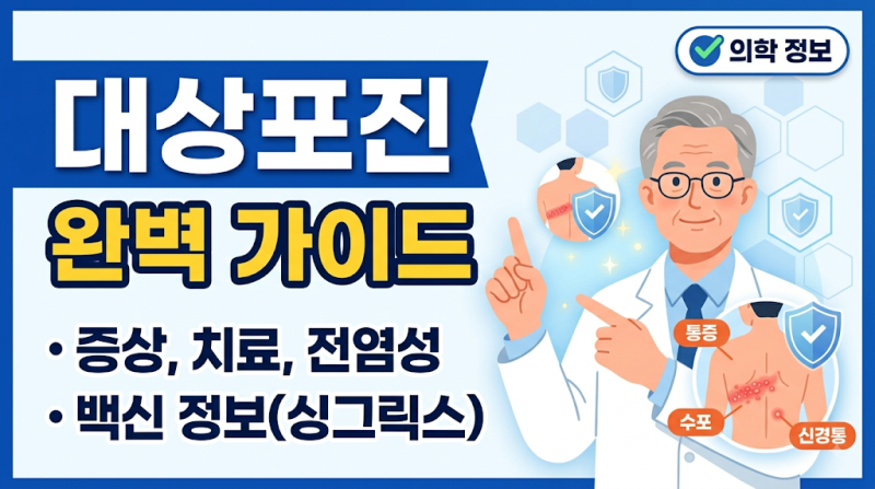대상포진 증상부터 예방백신(싱그릭스)까지 완벽 정리