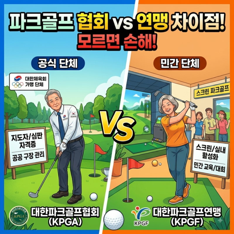 대한파크골프협회 vs 대한파크골프연맹 차이점 총정리! (모르면 손해)