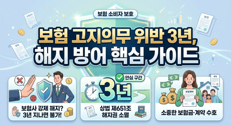 보험 고지의무 위반 2년 또는 3년 이후 보험사의 해지 방어방법