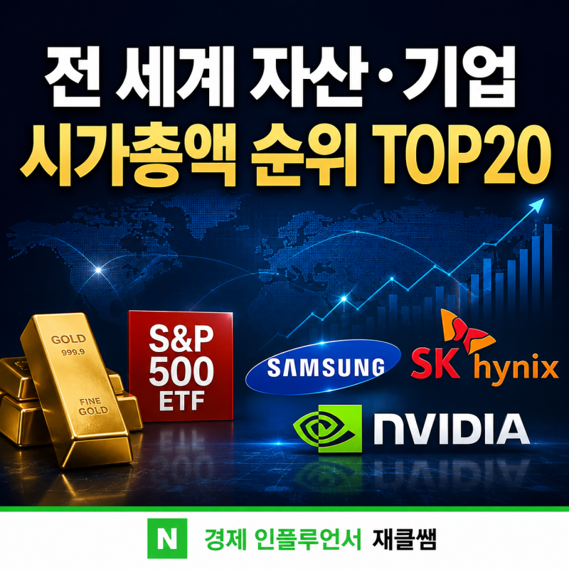 전 세계 자산 기업 시가총액 순위 Top20