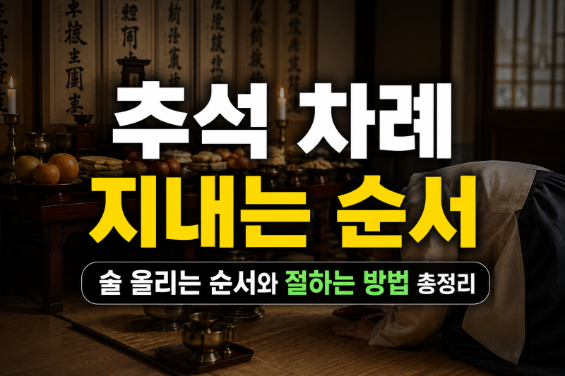 추석 차례 지내는 순서｜술 올리는 순서와 절하는 방법 총정리