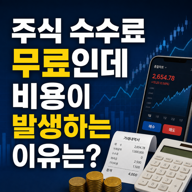 주식 수수료 무료인데 비용이 발생하는 이유는?