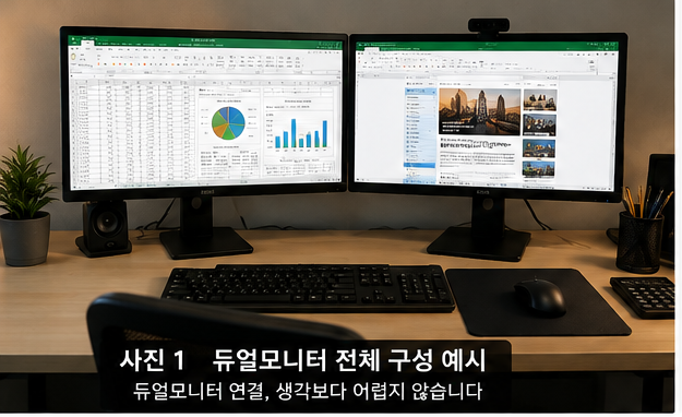 # 듀얼모니터 연결하는 방법｜HDMI·DP 케이블 차이까지 쉽게 정리
