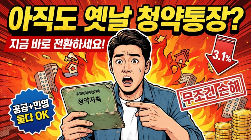 "아직도 옛날 청약통장 갖고 계세요?" 주택청약종합저축 전환 안 하면 무조건 손해인 이유