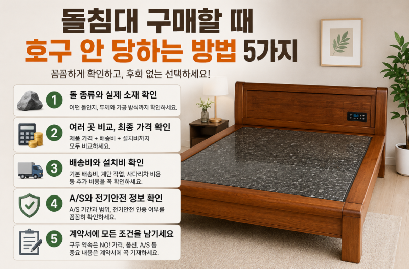 돌침대 구매할 때 호구 안 당하는 방법 5가지｜이것만은 꼭 확인하세요