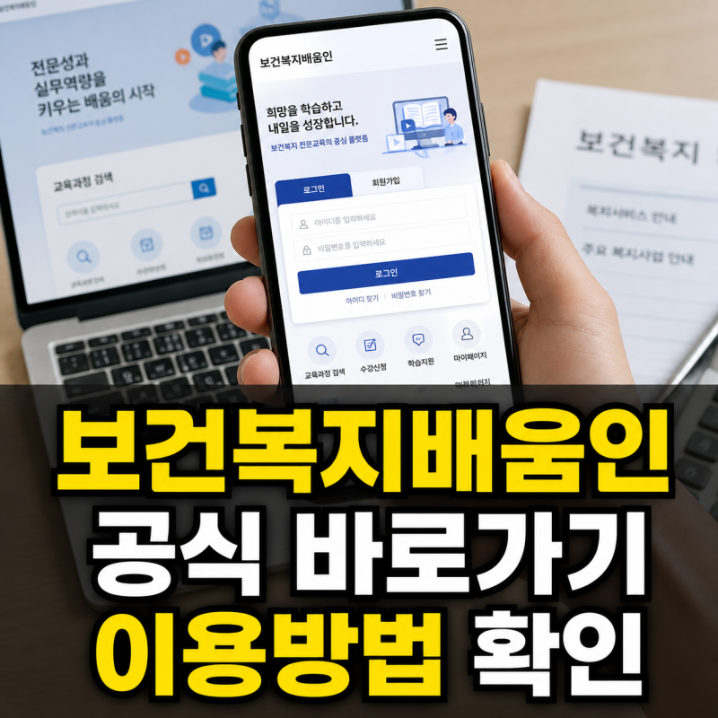 보건복지배움인 홈페이지 KOHI 공식 바로가기와 이용방법