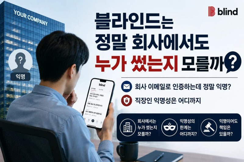 블라인드는 정말 회사에서도 누가 썼는지 모를까?｜직장인 익명 커뮤니티의 익명성은 어디....
