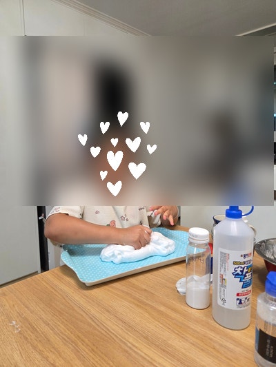 다이소재료로 슬라임만들기