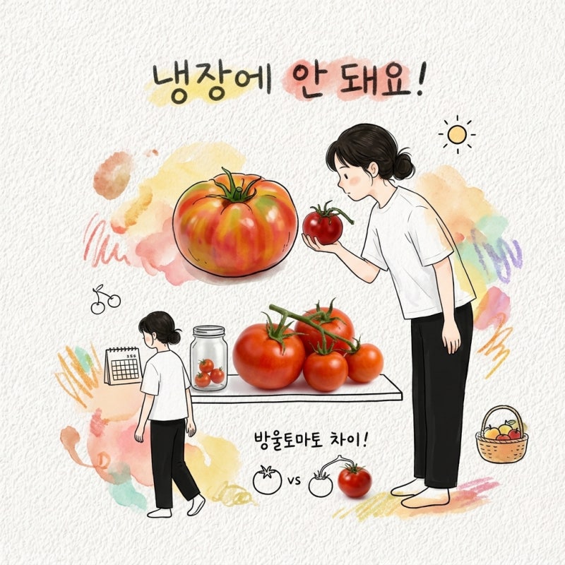 냉장에 넣으면 안 되는 경우와 방울토마토 차이 토마토 보관법