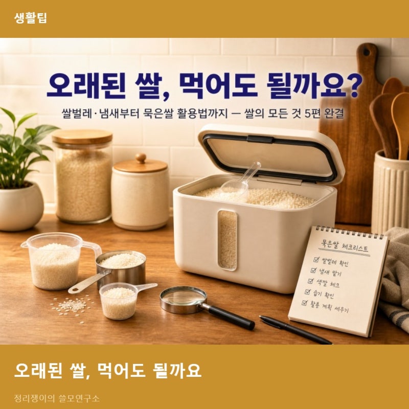 오래된 쌀, 먹어도 될까요? 쌀벌레·냄새부터 묵은쌀 활용법까지 - 버려야 할 쌀과 먹어도 되....
