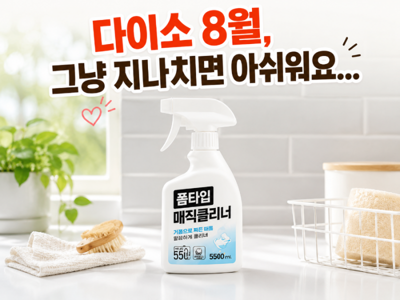 다이소 8월, 그냥 지나치면 아쉬워요… 요즘 많이 찾는 살림템 6가지