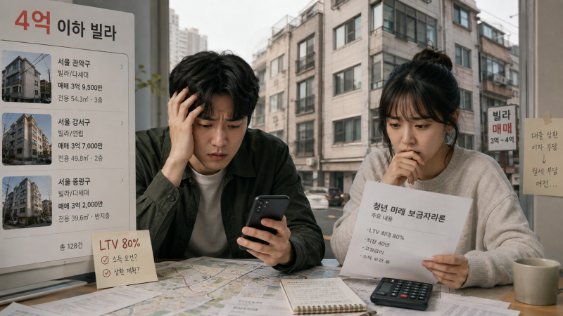 4억 빌라에 3억 2천 대출? 청년 미래 보금자리론의 진짜 함정