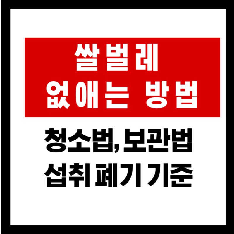쌀벌레 없애는 방법 완전 정리: 쌀통 청소, 마늘, 고추 활용법, 보관법과 먹어도 되는 기준까....