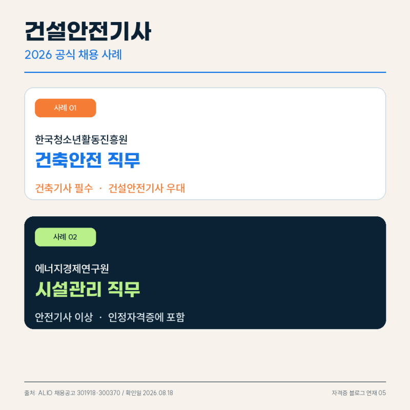 건설안전기사 취업, 진로? 건설회사에 국한되지 않는다!