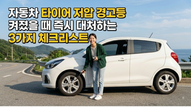 자동차 타이어 저압 경고등 TPMS 켜졌을 때 즉시 대처하는 3가지 체크리스트