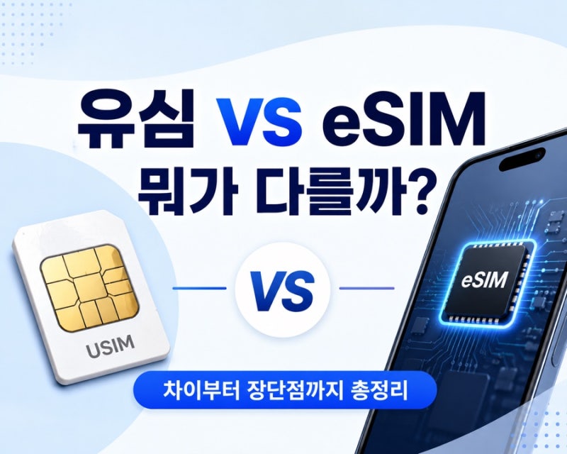 eSIM이 뭐길래? 유심 vs eSIM 차이부터 장단점까지 총정리