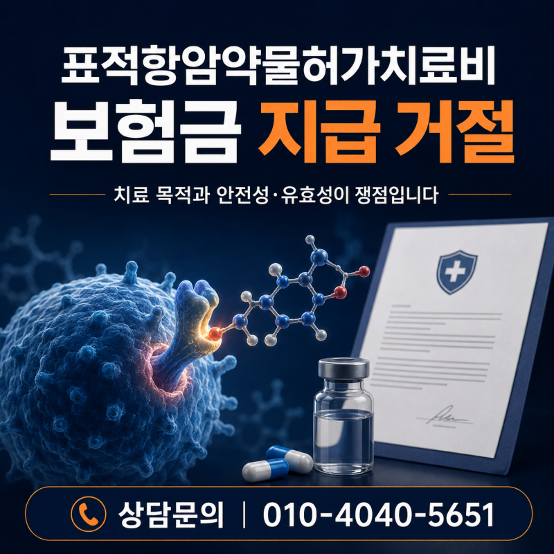 표적항암약물허가치료비 보험금 지급 거절, 직접 치료와 안전성·유효성 범위가 핵심?