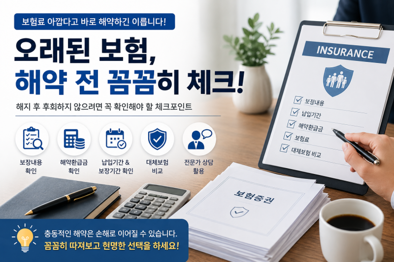오래된 보험, 함부로 해약하지 마세요
