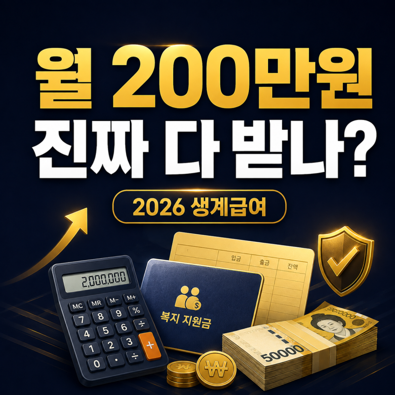 기초생활수급자 "아르바이트 하면 무조건 탈락?" 소득 계산의 함정 생계급여 계산법