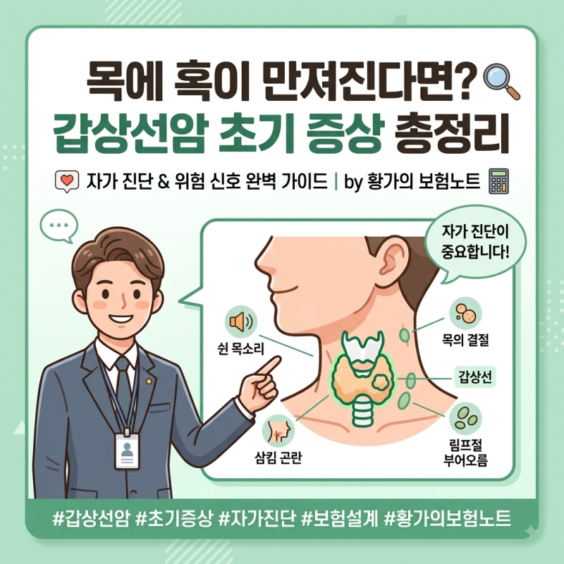 목에 뭔가 만져지는데... 혹시 나도? 갑상선암 초기증상 총정리