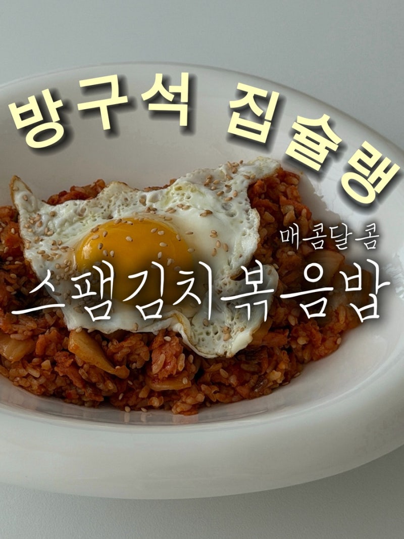 스팸김치볶음밥 레시피 케찹 고추장 양념으로 15분 만에 만드는 법