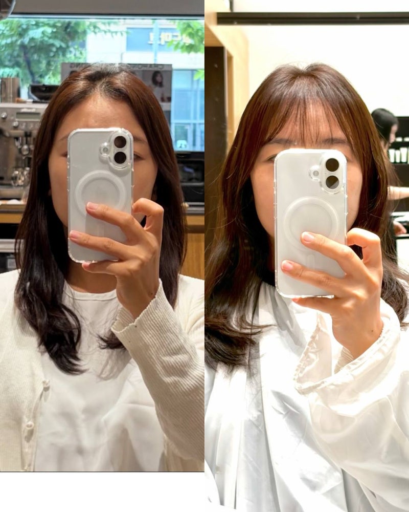 수원 광교 미용실 차홍룸 광교점, 심예진 디자이너 뿌리펌+뿌리염색 후기 (얇은 모발 볼륨 살....