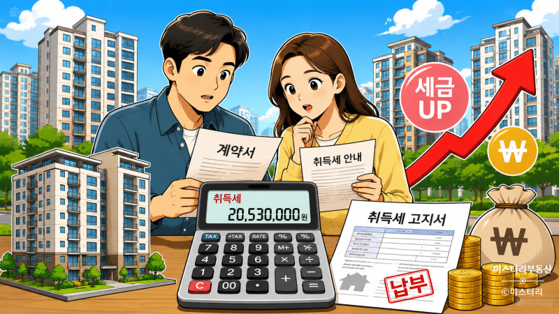 아파트 취득세 얼마일까? 5억·6억·7억·8억 아파트 취득세 계산 총정리