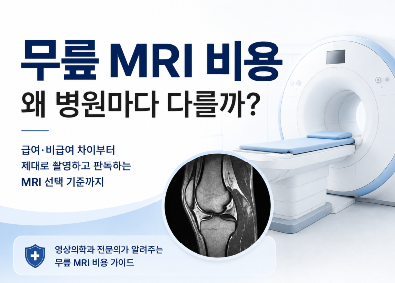 무릎 MRI 비용은 왜 병원마다 다를까?