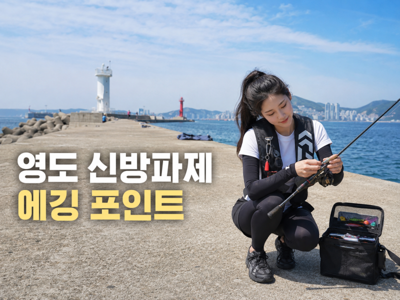 부산 영도 무늬 오징어 포인트 도보 접근 좋은 신방파제 에깅 공략