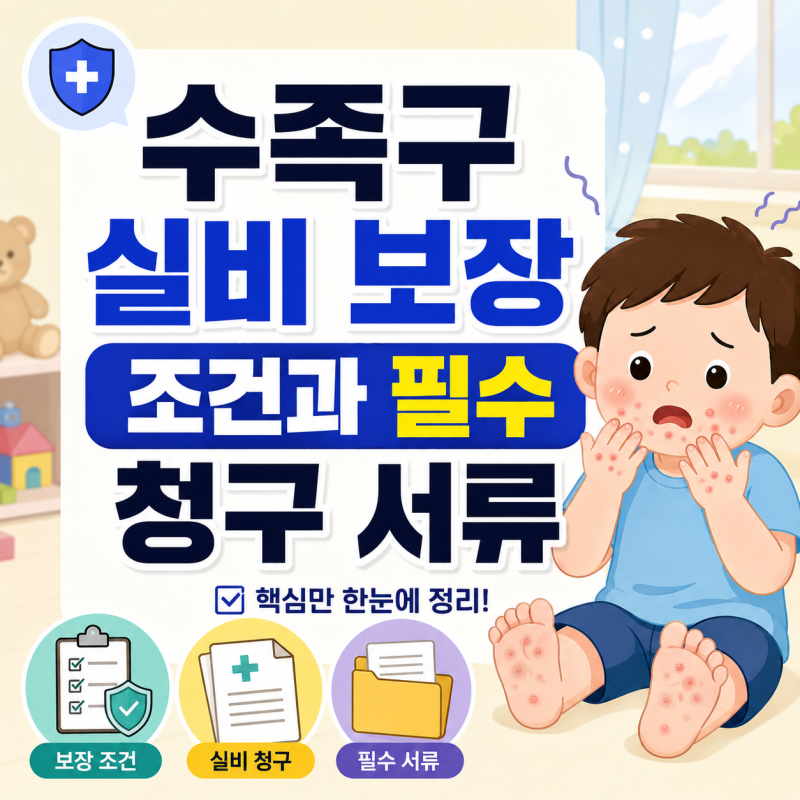 수족구 수액 및 영양제 실비 보장 조건과 필수 청구 서류(B08.4)