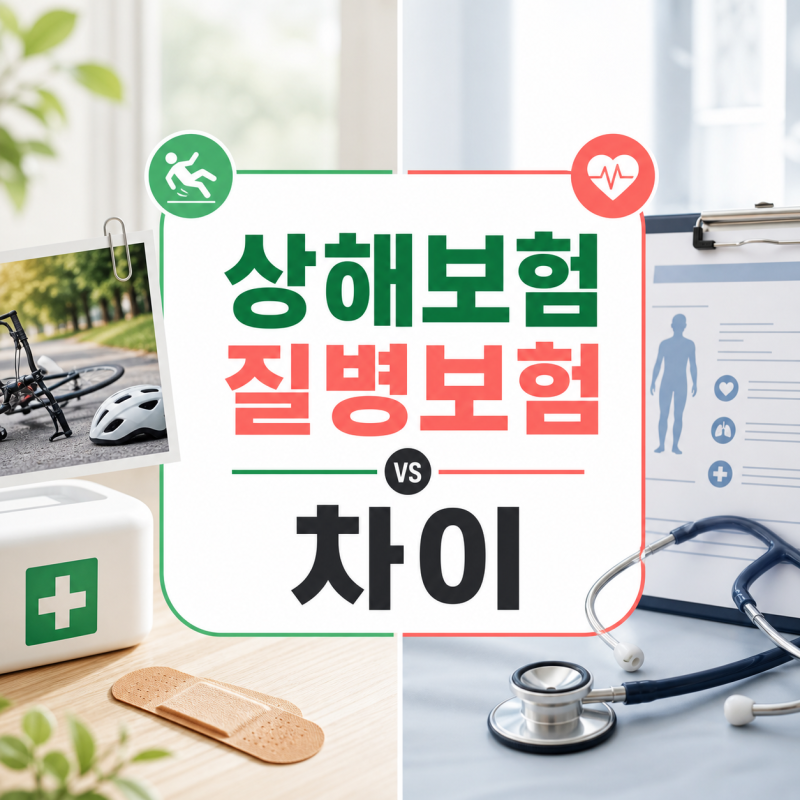 상해보험과 질병보험 차이, 같은 입원과 수술도 보장 기준이 다를까요?