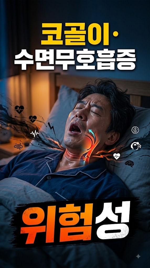 코골이·수면무호흡증 위험성 — 그냥 시끄러운 게 아니에요, 밤마다 조용히 몸을 망가뜨리....