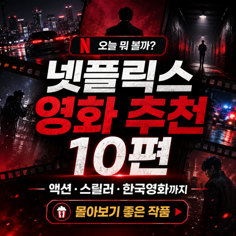 넷플릭스 영화 추천 10편｜액션·스릴러·한국영화까지 몰아보기 좋은 작품