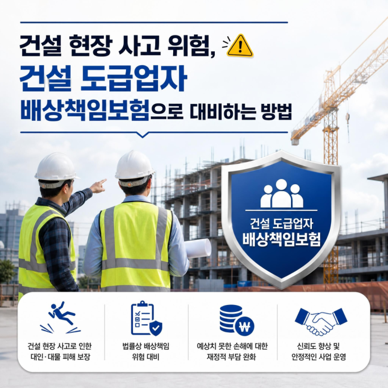 [가상인물포함]건설 현장 사고 위험 도급업자 배상책임보험으로 대비하는 방법