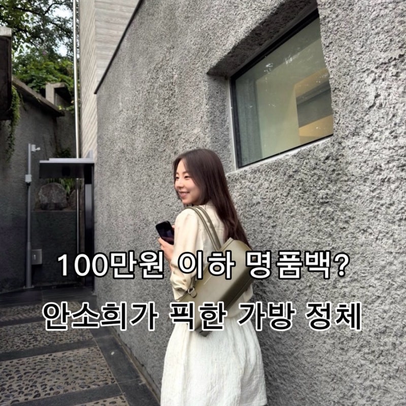 명품인데 100만원 이하? 안소희가 들고 나온 가방 정체 (데일리백 추천)