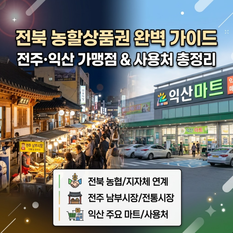 전북 농할상품권 사용처 어디? 전주 익산 가맹점 찾는 방법