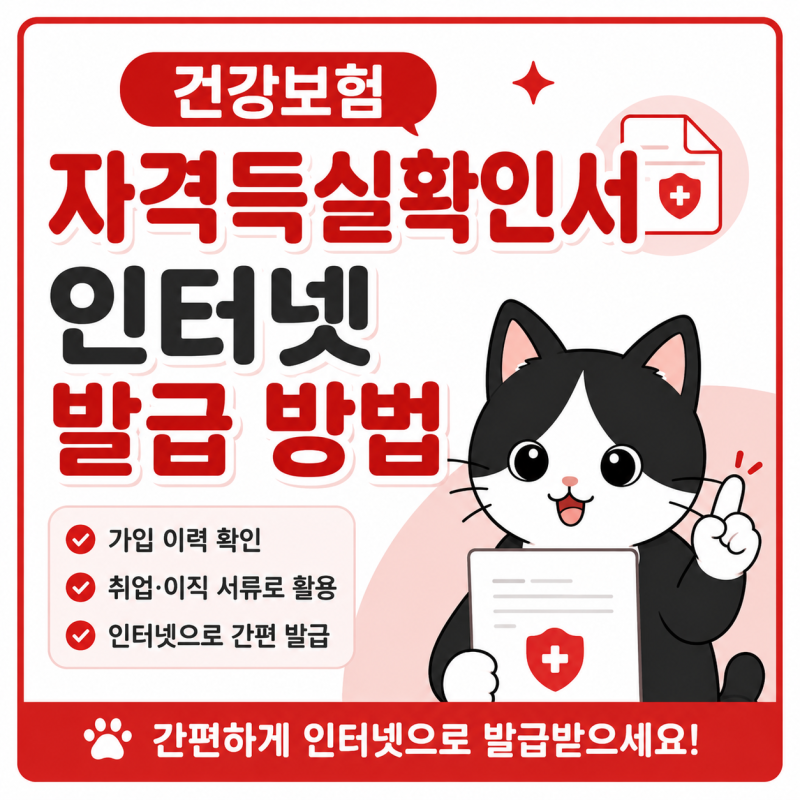 건강보험 자격득실확인서 인터넷 발급 방법, 국민건강보험공단에서 PDF 저장까지
