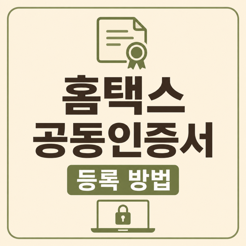 홈택스 공동인증서 등록 방법｜로그인 전 인증서 등록하기 (2026 최신)