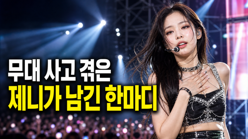 제니 일본 공연 사고 후 심경 고백, 완벽할 필요 없다고 한 이유
