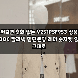 써보면 후회 없는 V251PSF953 상품 ZOOC 칼라넥 밑단밴딩 레더 숏자켓 있는 그대로