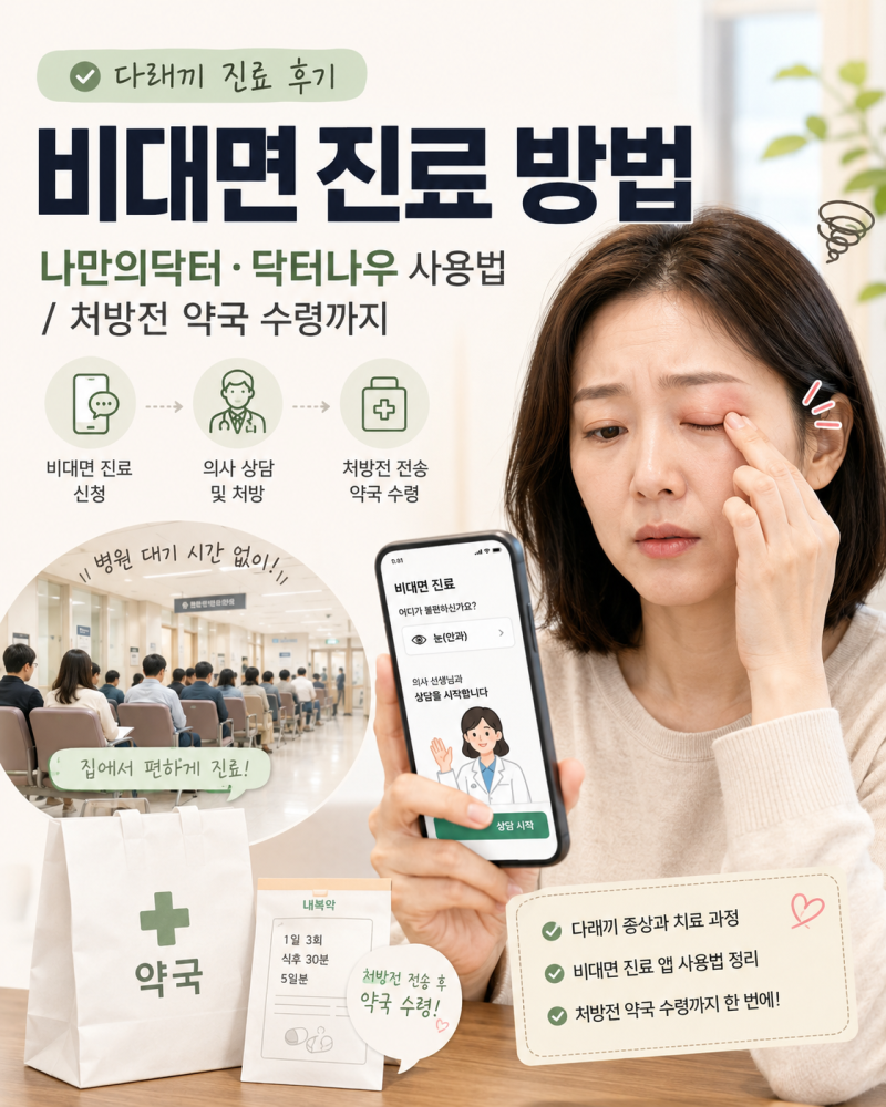 비대면 진료 방법｜나만의닥터·닥터나우 사용법, 처방전 약국 수령까지
