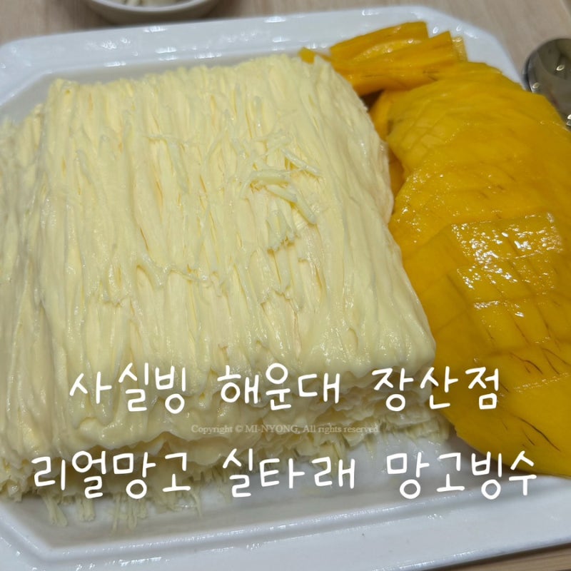 사실빙 해운대 장산점｜리얼망고 실타래빙수 후기, 부산 망고빙수 추천