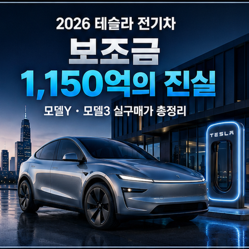 테슬라 전기차 보조금 1150억 수령 배경과 모델Y·모델3 2026 실구매가 총정리