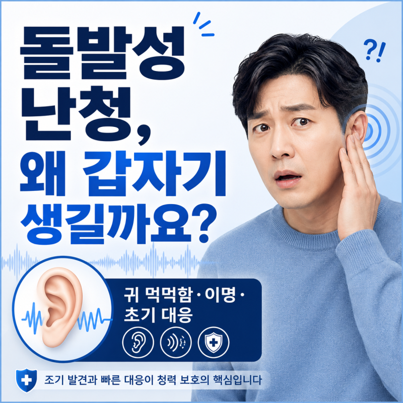 돌발성 난청은 왜 갑자기 생길까요? 스트레스와 과로가 원인일까요?