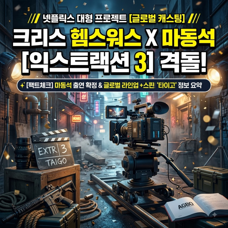 마동석 크리스 햄스워스 익스트랙션 3 출연 소식과 글로벌 라인업