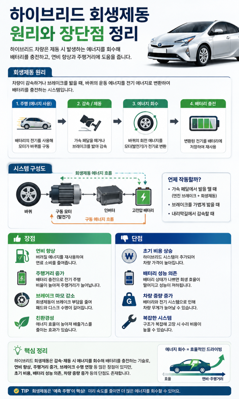 하이브리드 회생제동 원리부터 장단점까지 한눈에 정리