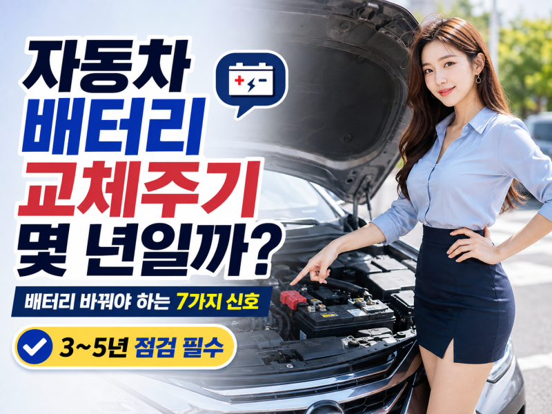 자동차 배터리 교체주기 몇 년일까? 방전 전 나타나는 7가지 신호