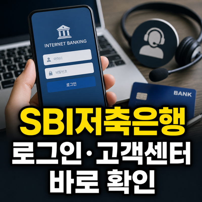 SBI저축은행 홈페이지 바로가기 인터넷뱅킹 로그인 고객센터 전화번호