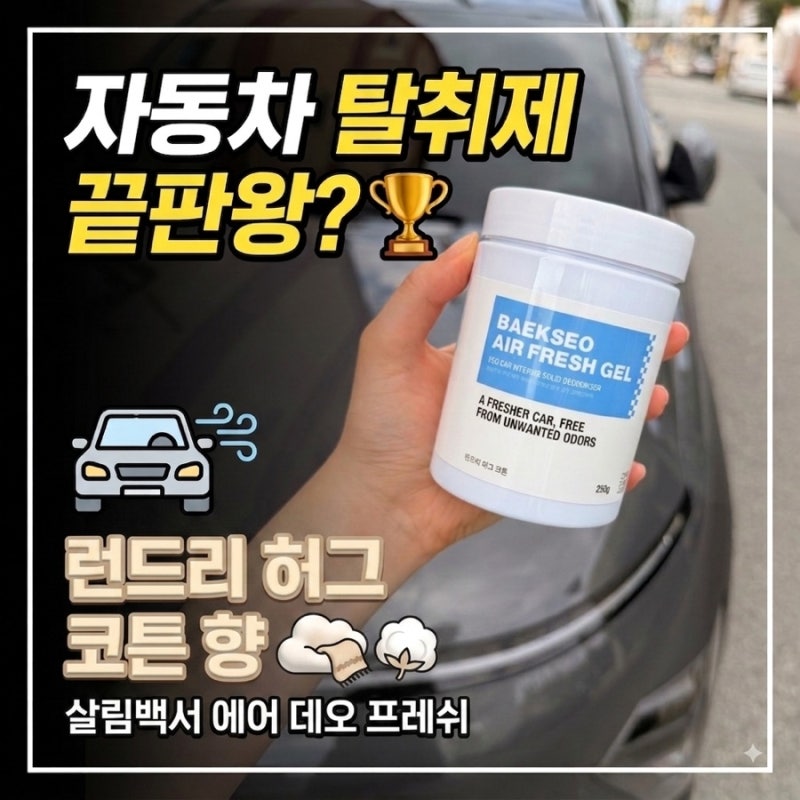 차량용방향제 추천 살림백서 데오에어프레쉬 고체 탈취제 런드리 허그코튼 내돈내산