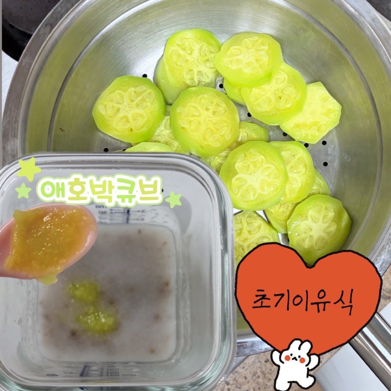 초기이유식 애호박미음 애호박큐브 만들기 | 애호박 손질부터 냉동 보관까지